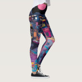 Leggings Futuristic Retro Arcade in Outer Space (Droite)