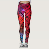 Leggings FuzzyFoxArt, polygone (Devant)