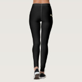 Leggings Gaia or blanc écriture Hose (Dos)