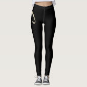 Leggings Gaia or blanc écriture Hose (Devant)