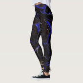 Leggings "Galactic Swirl : Le marbre de l'espace bleu et no (Gauche)