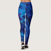 Leggings Galaxie bleue abstraite (Dos)