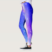 Leggings Galaxie bleue céleste et rose (Gauche)