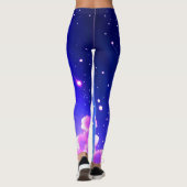 Leggings Galaxie bleue céleste et rose (Dos)