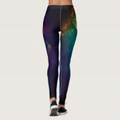 Leggings Galaxie colorée d'anomalie de l'espace (Dos)