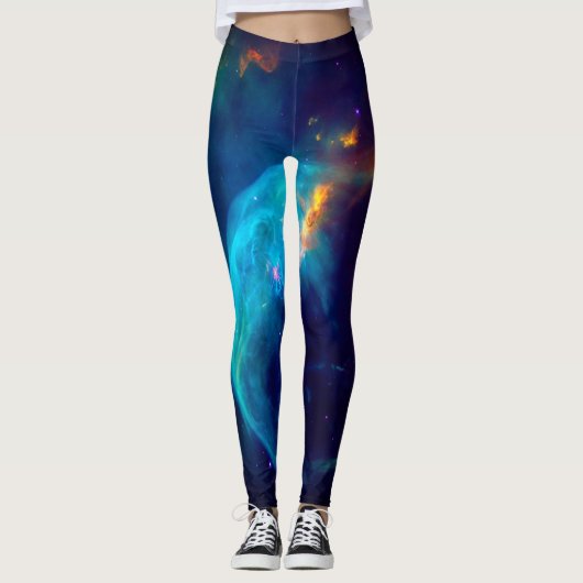 Leggings Galaxie colorée d'anomalie de l'espace (Devant)