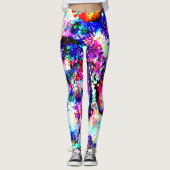 Leggings Galaxie cosmique Motif couleur vive (Devant)