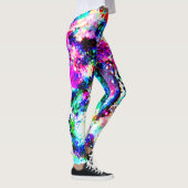 Leggings Galaxie cosmique Motif couleur vive (Droite)