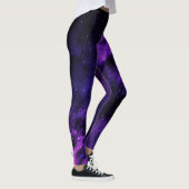 Leggings Galaxie de l'espace mauve (Droite)