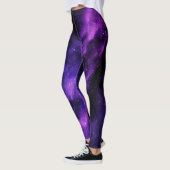 Leggings Galaxie de l'espace mauve (Gauche)