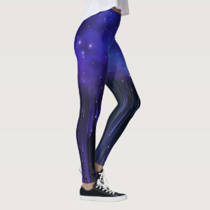 Leggings Galaxie des lumières du nord pourpre