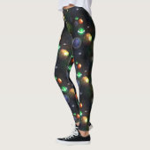 Leggings Galaxie et planètes sur l'arrière - plan noir (Gauche)