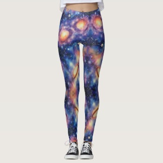 Leggings Galaxie filante Motif sans couture