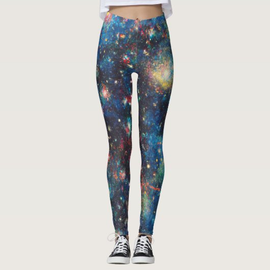 Leggings Galaxie Inspiré Céleste Univers De Frottement Cosm (Devant)