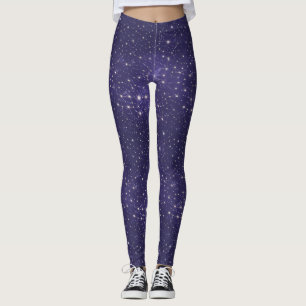 Leggings Galaxie moderne violet Cosmic Universe Stations sp