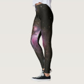 Leggings Galaxie noire et violette (Gauche)