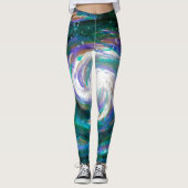 Leggings Galaxie peinte à la main (Devant)