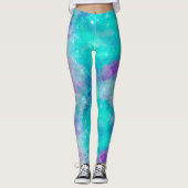 Leggings Galaxie peinte série Design 5 (Devant)