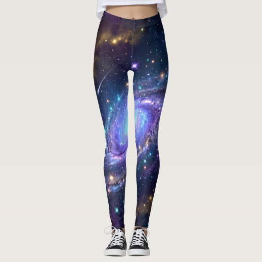 Leggings Galaxie spirale mystique Art de l'espace (Devant)