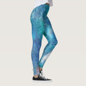 Leggings Galaxy 3 Légendes Abstraites Bleues Douces (Droite)