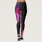 Leggings Galaxy Aquarius Nom personnalisé Signe zodiaque (Dos)