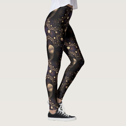 Leggings Galaxy Fractal Moons Motif (Droite)