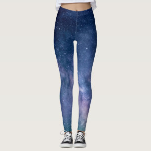 Leggings Galaxy Nebula Yoga Pantalon Espace bleu