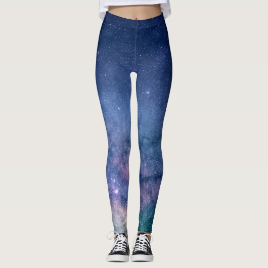 Leggings Galaxy Nebula Yoga Pantalon Espace bleu (Devant)