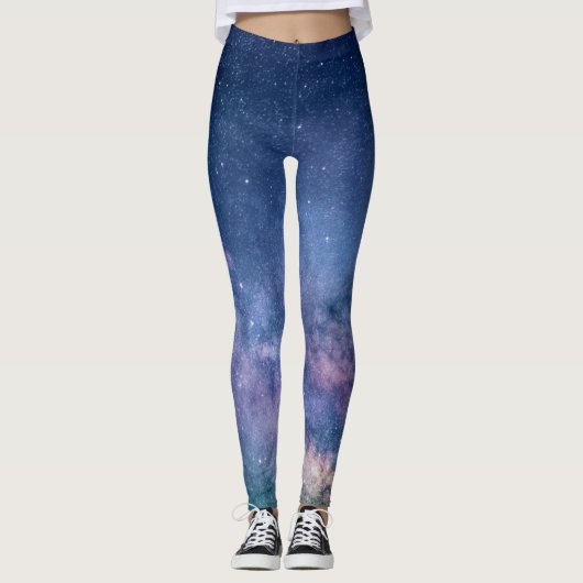 Leggings Galaxy Nebula Yoga Pantalon Espace bleu (Devant)
