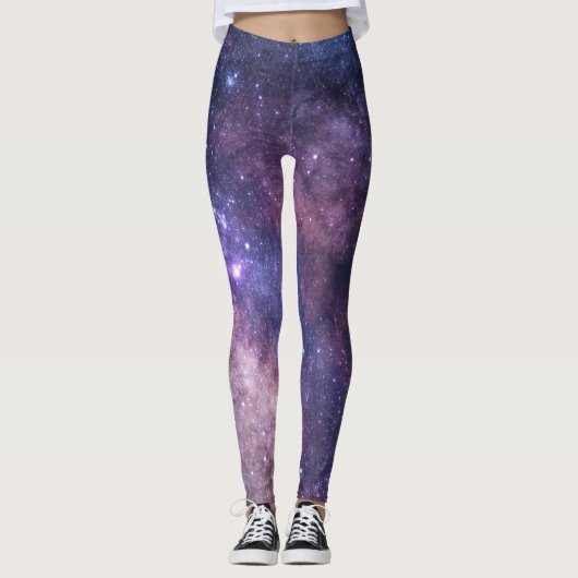 Leggings Galaxy Nebula Yoga Pantalon Espace Violet (Devant)