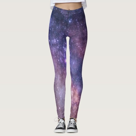 Leggings Galaxy Nebula Yoga Pantalon Espace Violet (Devant)