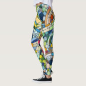 Leggings Galets colorés Art Mosaïque (Gauche)