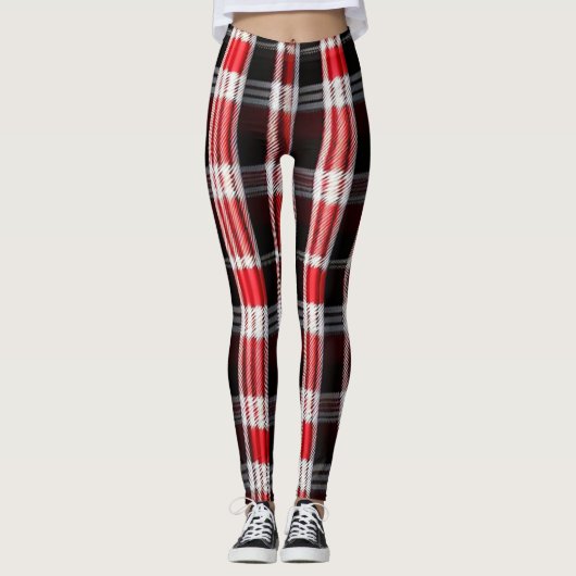 Leggings Gamme Abstraite Red Black (Devant)