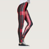 Leggings Gamme Abstraite Red Black Plaid (Droite)