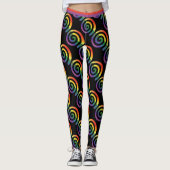 Leggings Gay LGBTQ Rainbow Pride Motif circulaire (Devant)