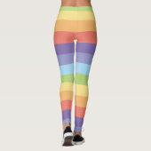 Leggings Gay pride à bandes arc-en-ciel pastel (Dos)