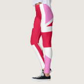 Leggings GAY PRIDE britannique (Union Jack rose) (Drapeau b (Gauche)