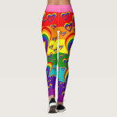 Leggings Gay pride mignon d'arc-en-ciel du motif drôle (Dos)