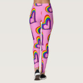 Leggings Gay pride mignon de motif de coeurs de drapeau (Dos)