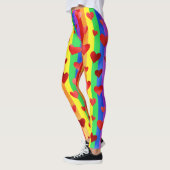 Leggings Gay pride Valentine Coeurs et rayures arc-en-ciel (Gauche)