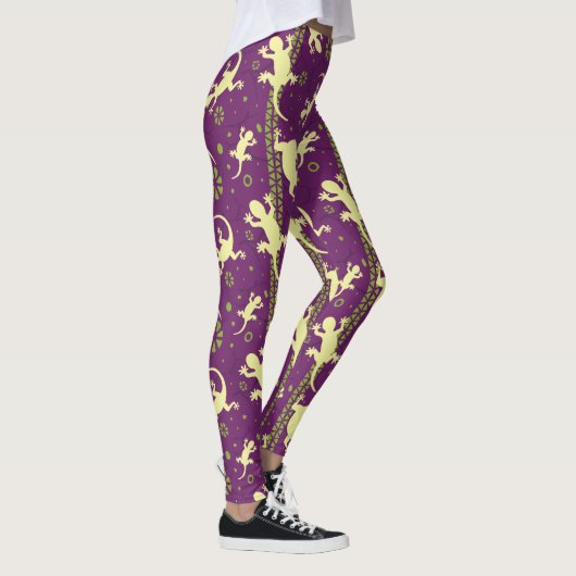 Leggings Gecko Lizard Purple (Droite)