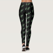 Leggings Geckos verts en noir (Dos)