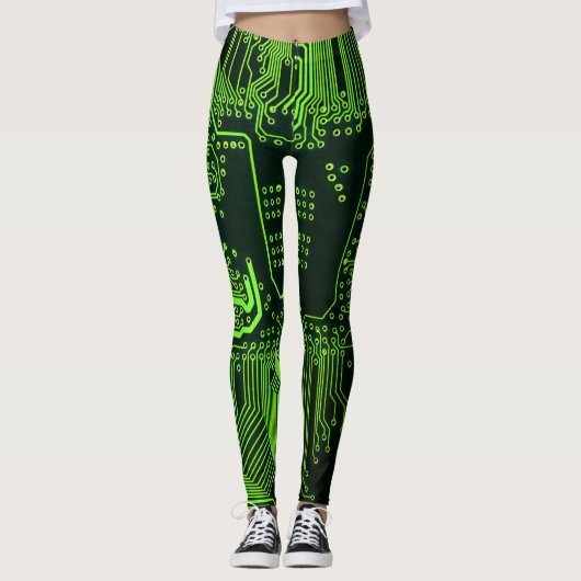 Leggings Geek de la carte de circuit électronique Nerd PCB  (Devant)