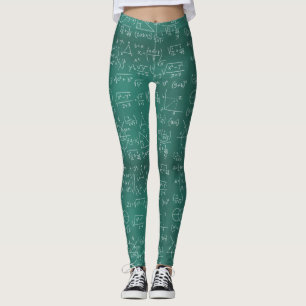 Leggings Geek d'école de tableau de formules de maths