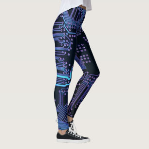 Leggings Geek Sortie carte de circuit électronique Nerd PCB