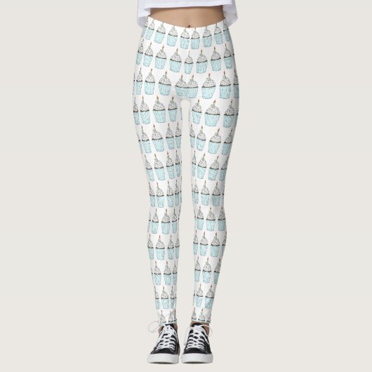 Leggings Gelée Cupcake Cake Sprinkles bougie (Devant)
