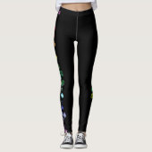 Leggings Gemmes, pierres gemmes brillantes multicolores et (Devant)
