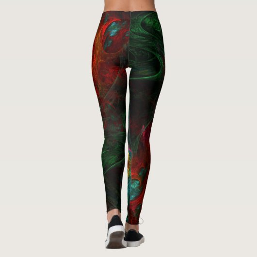 Leggings Genesis Green Art Abstrait (Dos)