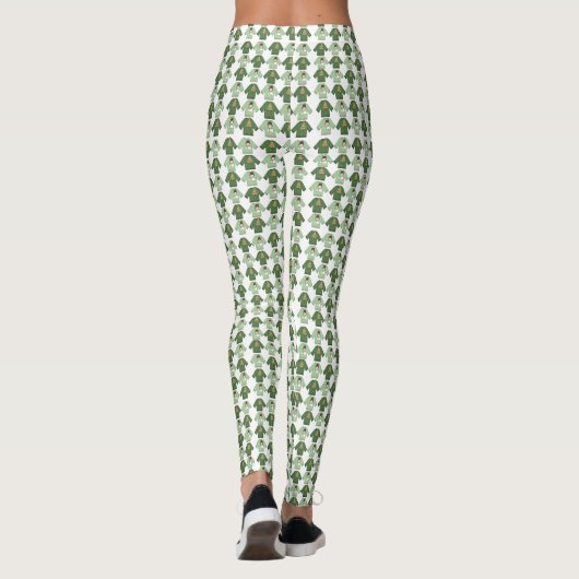 Leggings Génial Joyaux de Noël, Vert (Dos)