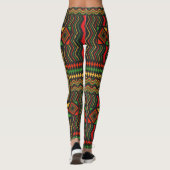 Leggings Géo tribale africaine à la mode Abstraite (Dos)